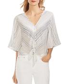 Vince Camuto Striped Tie-front Blouse