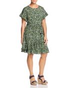Michael Michael Kors Plus Ruffled Paisley-print Dress