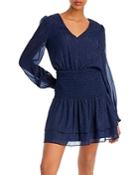 Aqua Metallic Smocked Mini Dress - 100% Exclusive