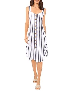 Vince Camuto Striped Button Front Dress
