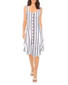 Vince Camuto Striped Button Front Dress