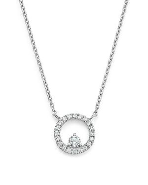 Diamond Circle Pendant Necklace In 14k White Gold, .20 Ct. T.w. - 100% Exclusive