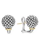 Lagos Sterling Silver Small Caviar Bead Stud Earrings With 18k Gold
