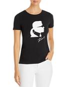 Karl Lagerfeld Paris Cotton Silhouette Tee