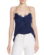 Cami Nyc Racer Floral-jacquard Print Camisole