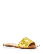 Bottega Venetta Women's Square Toe Slide Sandals