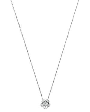 Bloomingdale's Diamond Flower Pendant Necklace In 14k White Gold, 0.15 Ct. T.w- 100% Exclusive