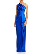 Teri Jon By Rickie Freeman Satin One Shoulder Gown