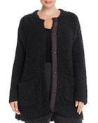 Eileen Fisher Plus Snap-front Teddy Cardigan