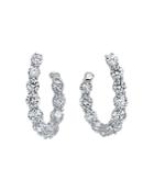 Gumuchian 18k White Gold New Moon Diamond Curve Hoop Earrings