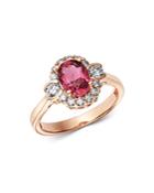Bloomingdale's Pink Tourmaline & Diamond Oval Ring In 14k Rose Gold - 100% Exclusive