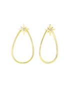 Roberto Coin 18k Yellow Gold Disney Cinderella Diamond Wand Teardrop Drop Earrings