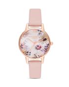 Olivia Burton Sunlight Florals Dusty Pink Strap Watch, 30mm