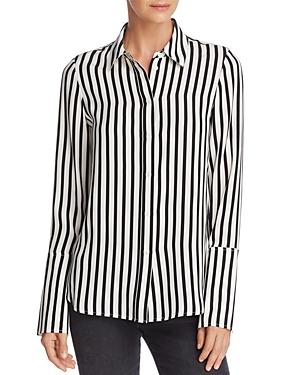 Frame Pajama Striped Silk Blouse