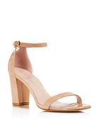 Stuart Weitzman Nearlynude Ankle Strap Sandals
