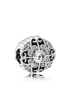 Pandora Charm - Sterling Silver & Cubic Zirconia Fairytale Bloom, Moments Collection