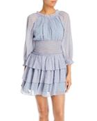 French Connection Diana Tiered Smocked Mini Dress