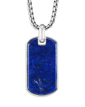 David Yurman Sterling Silver Streamline Tag With Lapis