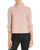 Eileen Fisher Petites Ribbed Funnel Neck Sweater