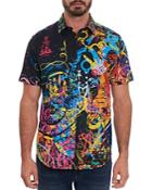 Robert Graham Mindscape Dark Classic Fit Short Sleeve Shirt