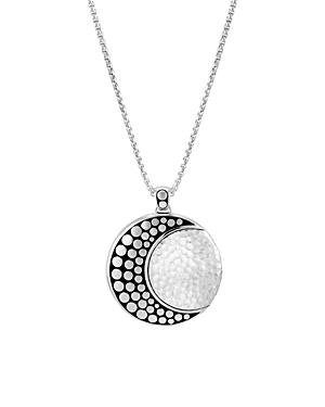 John Hardy Sterling Silver Dot Hammered Moon Pendant Necklace, 36