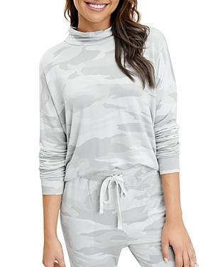 Splendid Lena Camo Cowl Neck Top