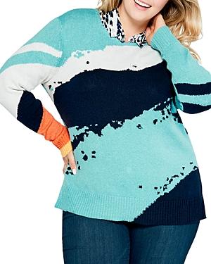 Nic+zoe Plus Sky Scene Sweater