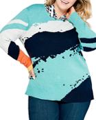 Nic+zoe Plus Sky Scene Sweater