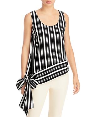 Jason Wu Striped Asymmetric Tie Hem Top