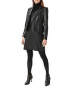 Hobbs London Amoura Leather Mini Dress