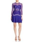 Three Floor Fortune Sheer Lace Dress