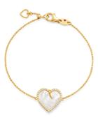 Roberto Coin 18k Yellow Gold Mother-of-pearl & Diamond Heart Bracelet - 100% Exclusive