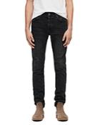 Allsaints Rex Straight Slim Jeans In Washed Black