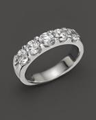 Certified Diamond 5 Station Band In 18k White Gold, 1.50 Ct. T.w.