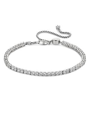 Nadri Love All Cubic Zirconia Slider Bracelet In Rhodium Plated