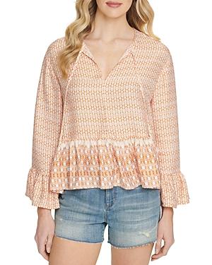 Dkny Printed Peplum Top