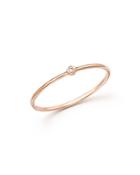 Zoe Chicco 14k Rose Gold Thin Band Ring With Diamond
