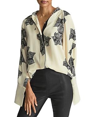 Reiss Harris Rose Print Blouse
