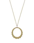 Roberto Coin 18k Yellow Gold Chic & Shine Polished Bead Circle Pendant Necklace, 24