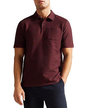 Ted Baker Hillside Regular Fit Striped Textured Polo