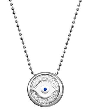 Alex Woo Little Faith Evil Eye Pendant Necklace In Sterling Silver, 16