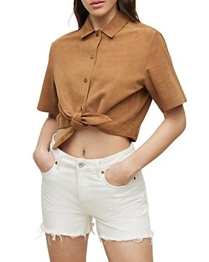 Allsaints Evady Leather Shirt