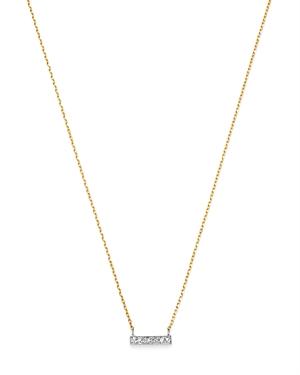 Moon & Meadow Diamond Bar Pendant Necklace In 14k White & Yellow Gold, 0.02 Ct. T.w. - 100% Exclusive