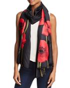 Kate Spade New York Poppy Silk Oblong Scarf