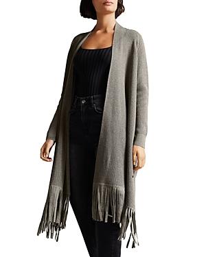 Ted Baker Fllorie Oversized Fringe Trim Cardigan