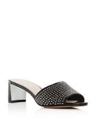 Kenneth Cole Women's Nash Studded Leather Mid-heel Slide Sandals