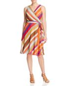 Lauren Ralph Lauren Plus Striped Wrap Dress