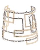 Alexis Bittar Crystal Encrusted Geometric Cuff Bracelet