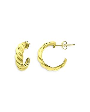 Aqua Twist Huggie Hoop Earrings In 18k Gold Plated Sterling Silver - 100% Exclusive