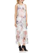 Vince Camuto Diffused Blooms Illusion Maxi Dress